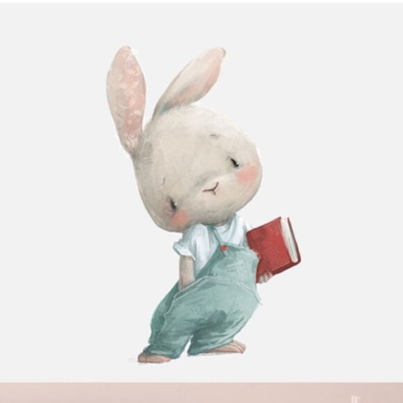 Cartoon Rabbit Wall Sticker - Picture 2 of 3